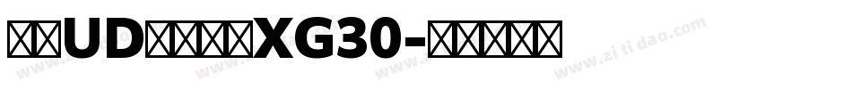 文鼎UD晶熙黑体XG30字体转换