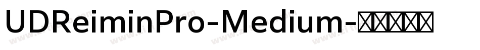 UDReiminPro-Medium字体转换