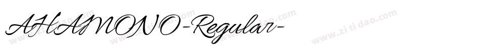 AHAMONO-Regular字体转换 AHAMONO-Regular字体转换
