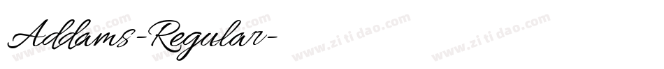 Addams-Regular字体转换