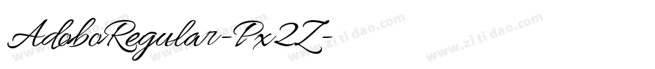 AdoboRegular-Px2Z字体转换