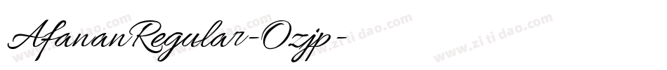 AfananRegular-Ozjp字体转换