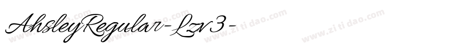 AhsleyRegular-Lzv3字体转换