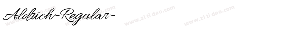 Aldrich-Regular字体转换
