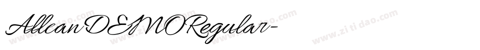 AllcanDEMORegular字体转换
