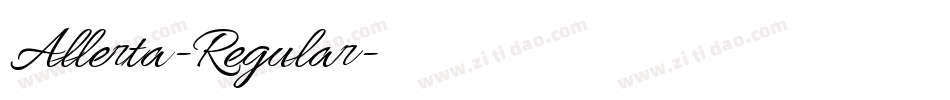 Allerta-Regular字体转换