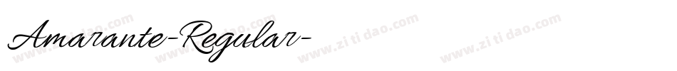 Amarante-Regular字体转换