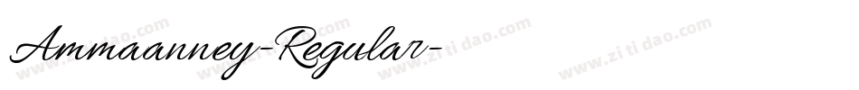 Ammaanney-Regular字体转换