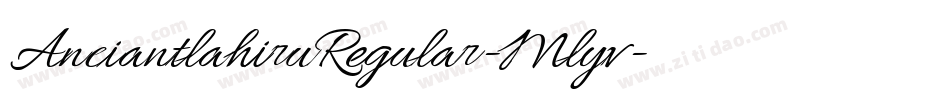 AnciantlahiruRegular-Mlyv字体转换