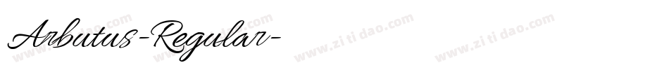 Arbutus-Regular字体转换