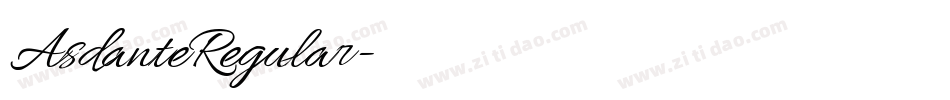 AsdanteRegular字体转换