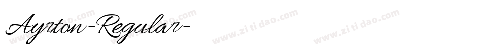 Ayrton-Regular字体转换