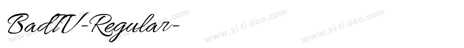 BadTV-Regular字体转换