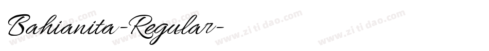 Bahianita-Regular字体转换