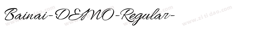 Bainai-DEMO-Regular字体转换