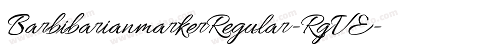 BarbibarianmarkerRegular-RgVE字体转换