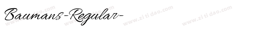 Baumans-Regular字体转换
