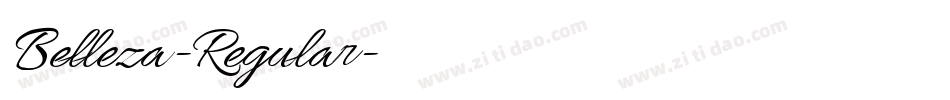 Belleza-Regular字体转换