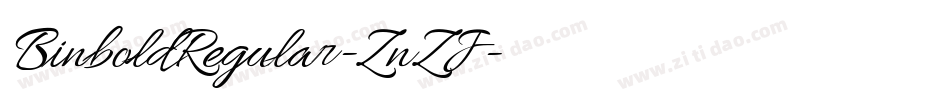 BinboldRegular-ZnZJ字体转换