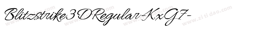 Blitzstrike3DRegular-KxG7字体转换