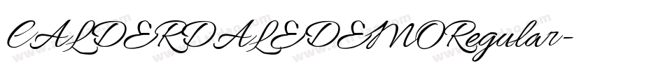 CALDERDALEDEMORegular字体转换 CALDERDALEDEMORegular字体转换