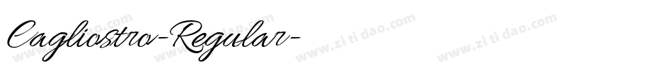 Cagliostro-Regular字体转换