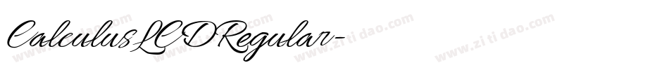 CalculusLCDRegular字体转换