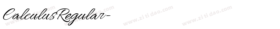 CalculusRegular字体转换