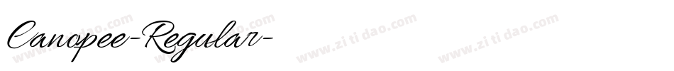 Canopee-Regular字体转换