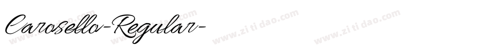 Carosello-Regular字体转换