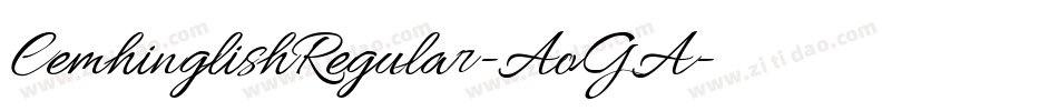 CemhinglishRegular-AoGA字体转换