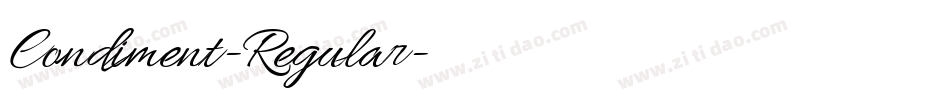 Condiment-Regular字体转换