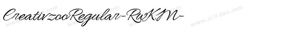 CreativzooRegular-RwKM字体转换