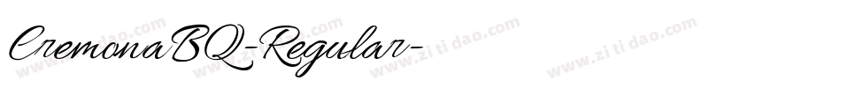CremonaBQ-Regular字体转换