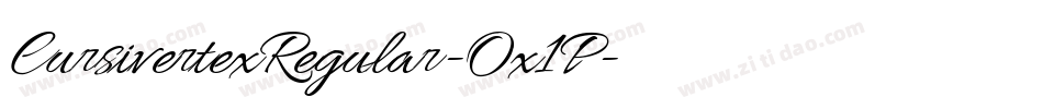 CursivertexRegular-Ox1P字体转换