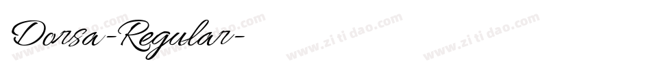 Dorsa-Regular字体转换 Dorsa-Regular字体转换