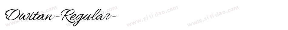 Dwitan-Regular字体转换