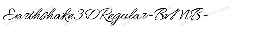 Earthshake3DRegular-BvMB字体转换