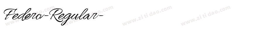 Federo-Regular字体转换