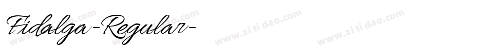 Fidalga-Regular字体转换