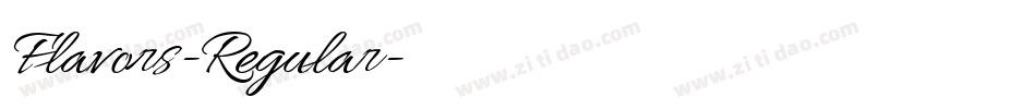 Flavors-Regular字体转换