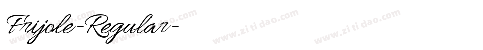 Frijole-Regular字体转换