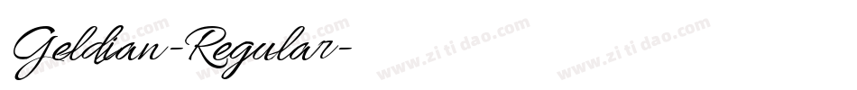 Geldian-Regular字体转换
