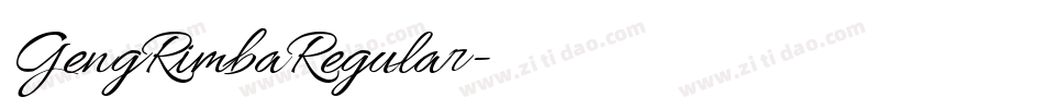 GengRimbaRegular字体转换