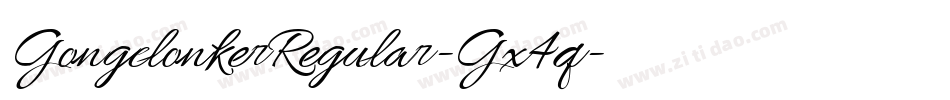 GongclonkerRegular-Gx4q字体转换