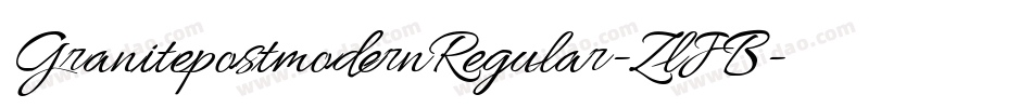 GranitepostmodernRegular-ZlJB字体转换 GranitepostmodernRegular-ZlJB字体转换
