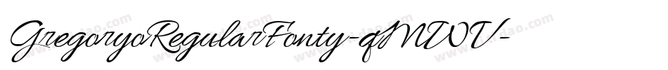 GregoryoRegularFonty-qMWV字体转换