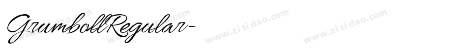 GrumbollRegular字体转换
