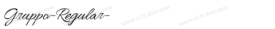 Gruppo-Regular字体转换