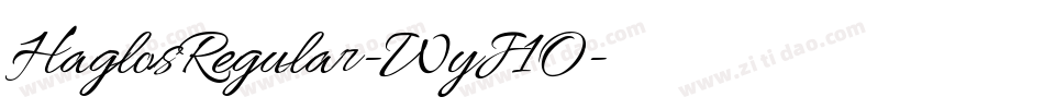 HaglosRegular-WyJ1O字体转换